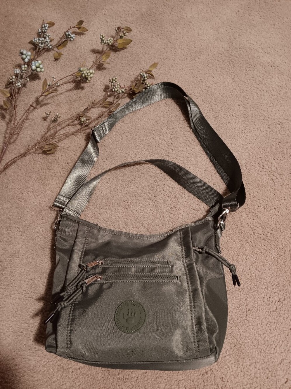 BearPaw Dark Green Crossbody Bag. NWT.